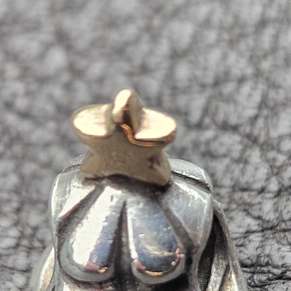 Pandora Sterling Christmas Tree Charm with 14K Gold Star (Retired) - Picture 4 of 6